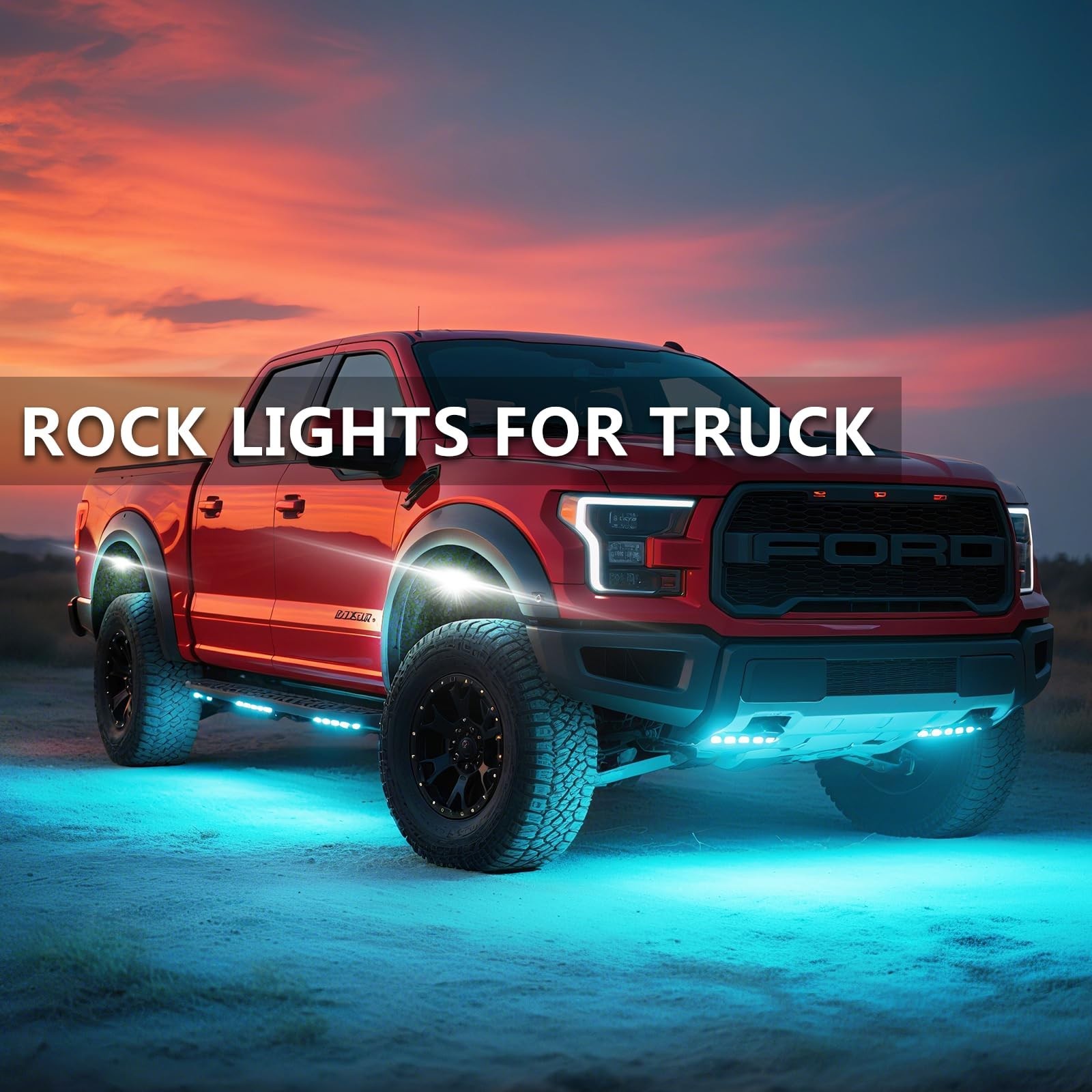 4 Pods Segmented Alloy RGB LED Rock Lights for ATV UTV Golf Cart SXS Trucks O…