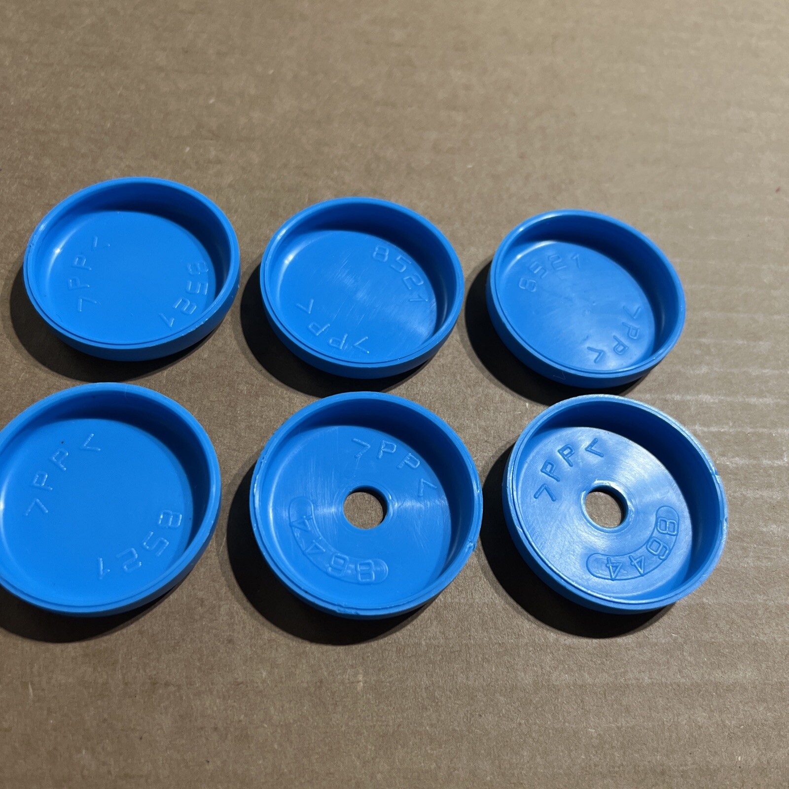 Peg Perego Thomas the Train Ride-On Replacement Part~BLUE WHEEL CAP COVERS (X6)