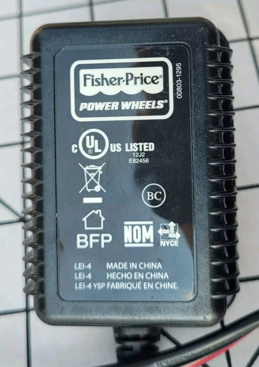 OEM Fisher Price Power Wheels Adapter Charger Cord Model 00801-1778-Untested