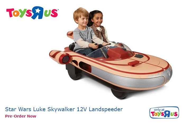 Star Wars Luke Skywalkers Landspeeder Tatooine 12v Radio Flyer Kids Ride On New