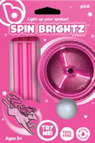 SpinBrightz Kidz Pink Battery Powered LED Lights For Bikes and Ride Ons I1840