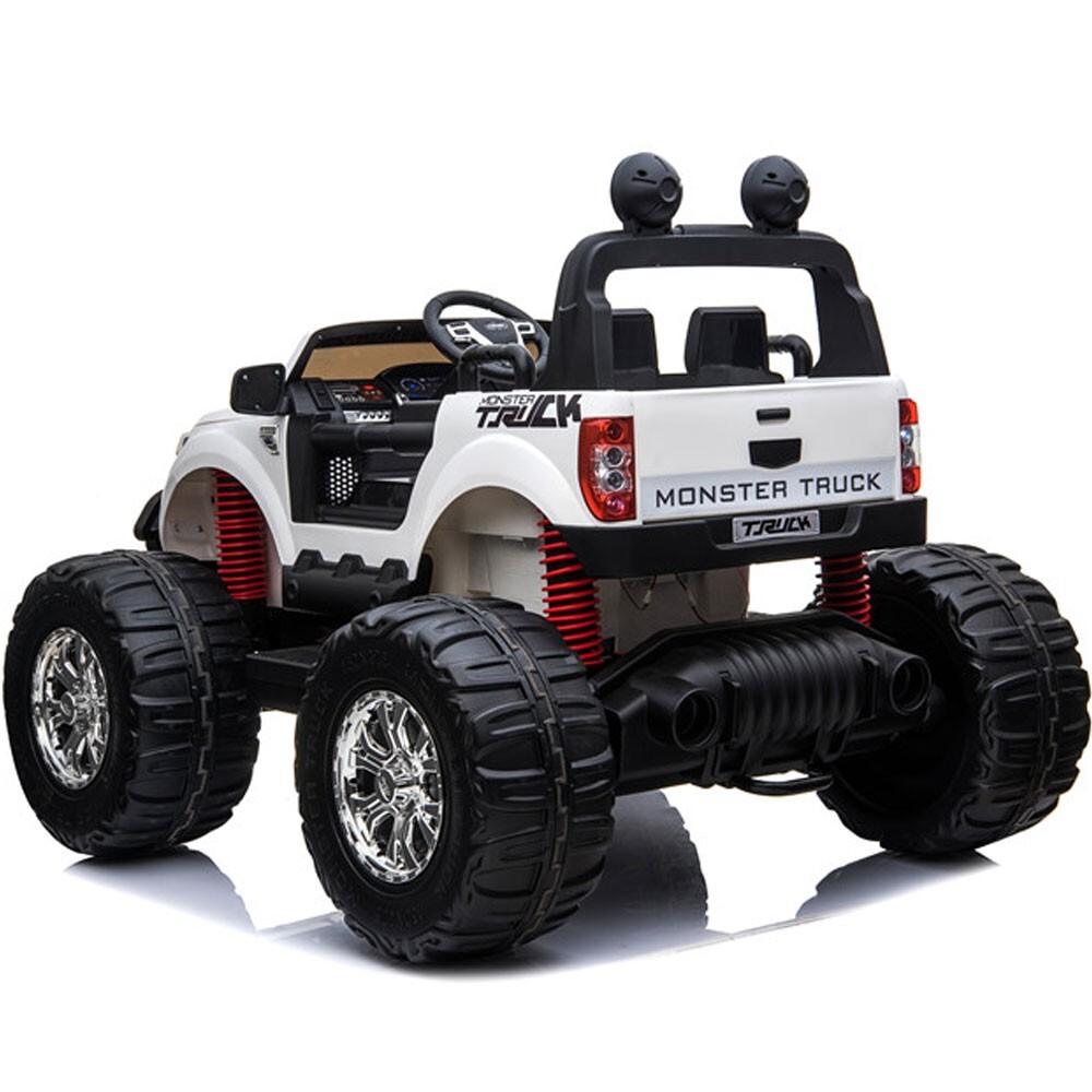 MotoTec Monster Truck 4×4 12v White / Black (2.4ghz RC)