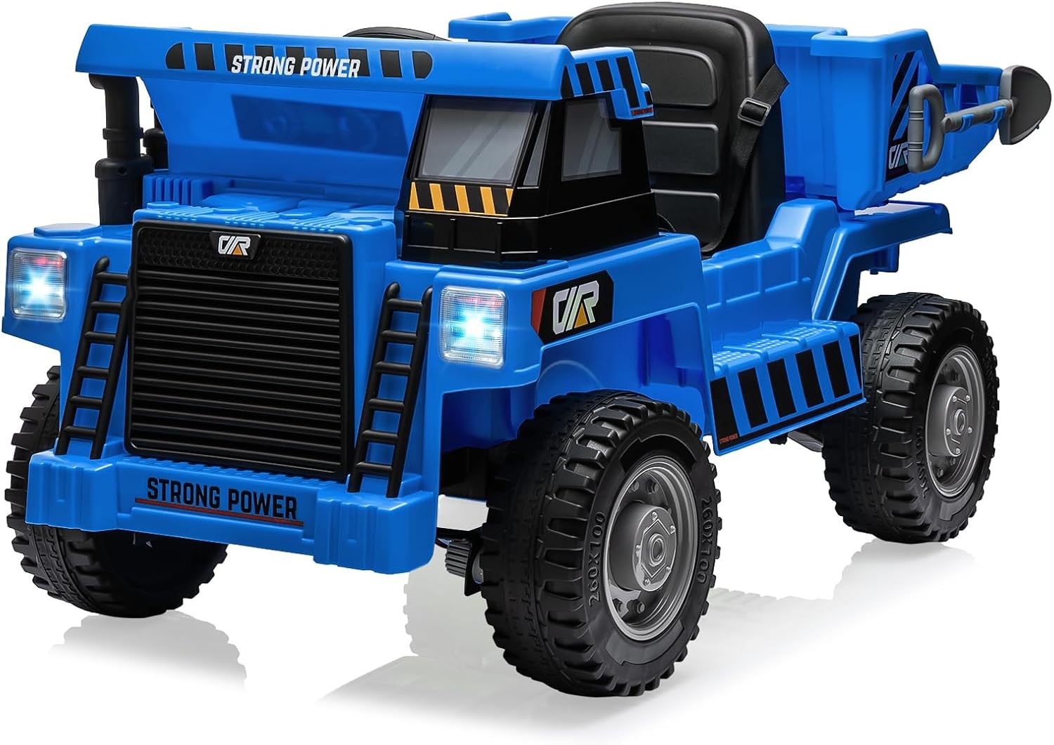 12V Kids 4WD Ride-On Dump Truck w Remote,Power Dump Bed,2-Speed Electric Car Toy