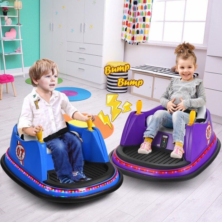 12V Battery Kids Ride On Electric Bumper Car Gift Toddlers with Flashing Lights