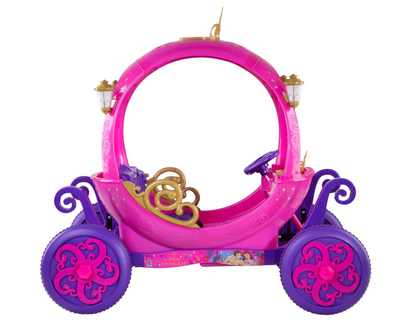 Disney Princess 24V Carriage Ride-On for Kids by Dynacraft, Pink & Purple