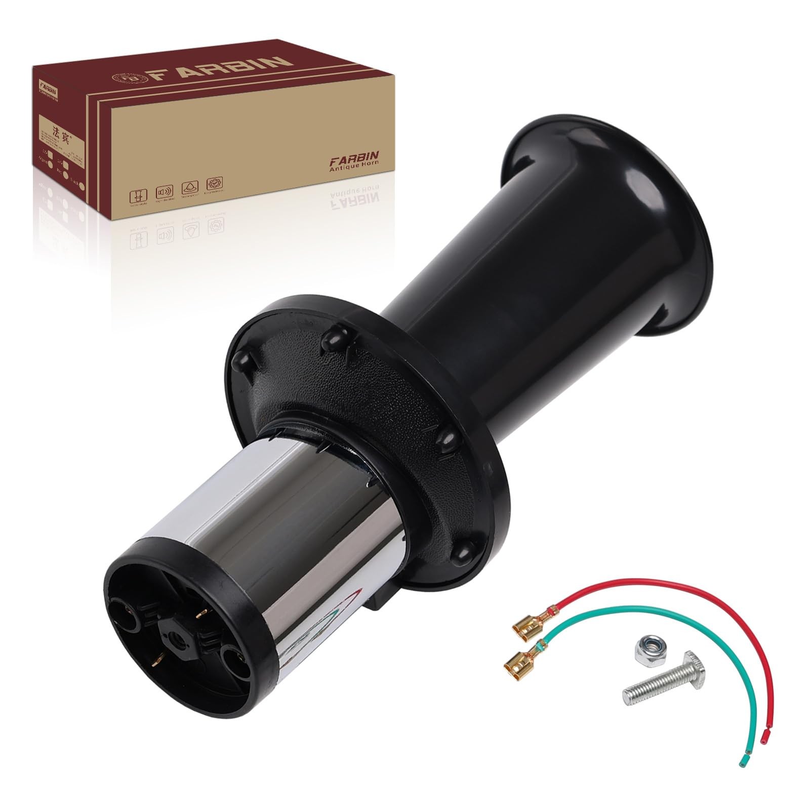 Ooga Horn Classic Car Funny Horns Ahooga Air Old Style Black Strange Tone