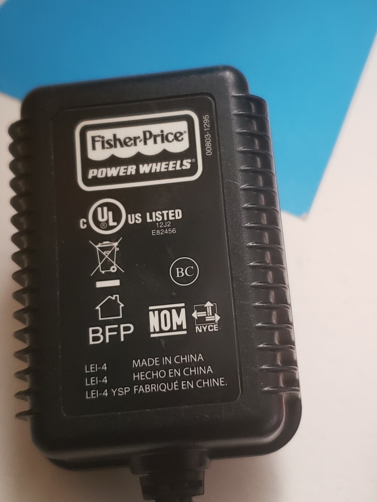 FISHER PRICE CLASS 2 BATTERY CHARGER 00801-1781 6V 0.35A