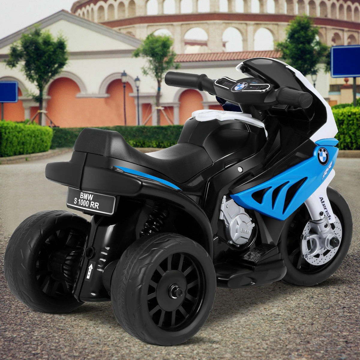 Kids Ride On Motorcycle BMW Licensed 6V Electric 3 Wheels Bicycle w/ Music Navy