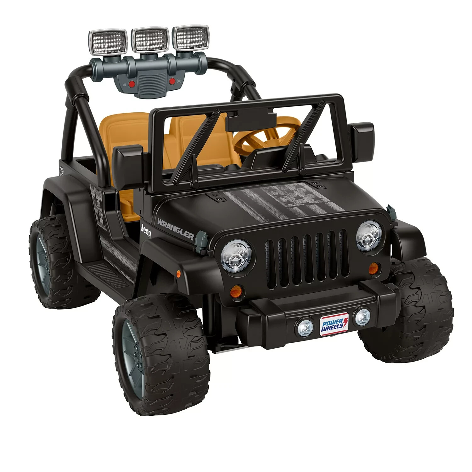 LEFT ROLLBAR SUPPORT 3900-2491 Willy’s Jeep Wrangler Power Wheels Black Plastic
