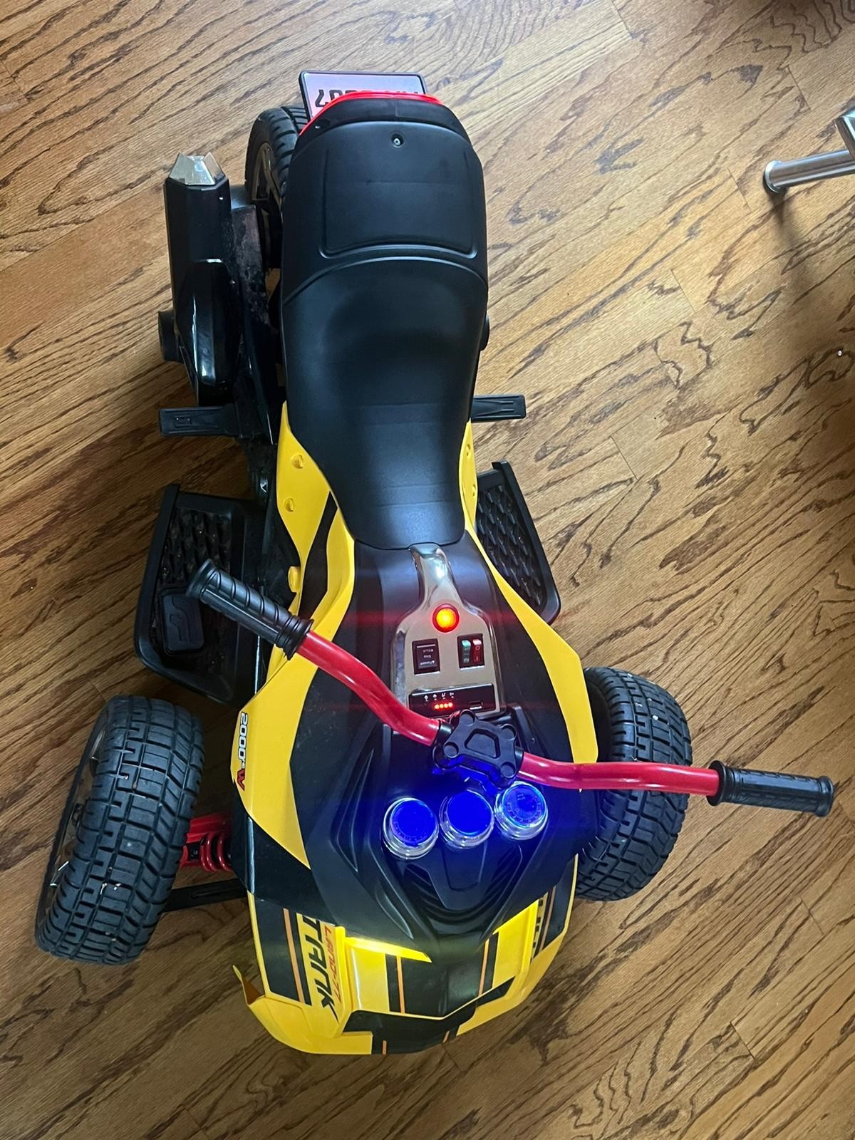 12V Kids Ride On ATV Car, MUKIDY 2 Wheeler Motorcycle Electric VehicleATV Yellow