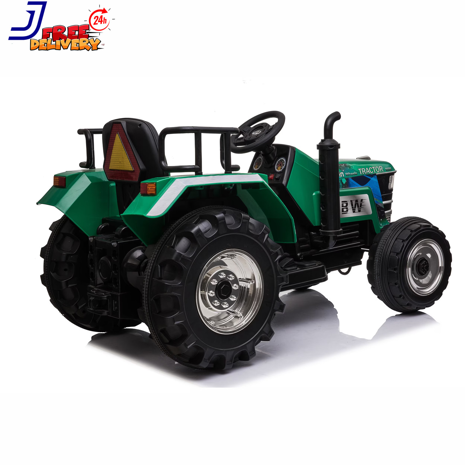 Blazin’ Wheels 1 Piece 12V Battery Op. Rideon Big Wheel Tractor Unisex Toy