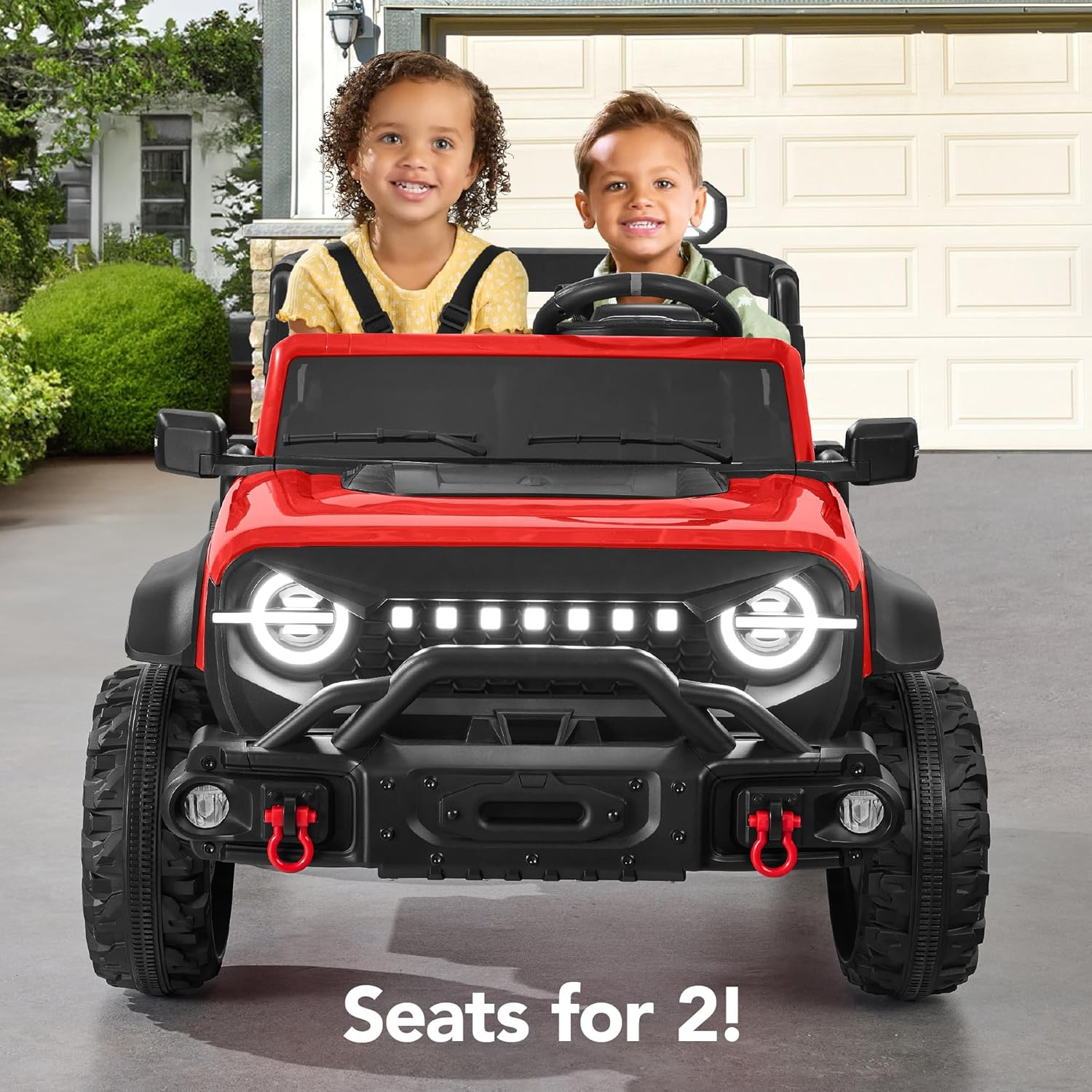 Best Choice Products Kids 24V 2-Seater Electric Ride on Car Truck W/ 132Lb Weigh