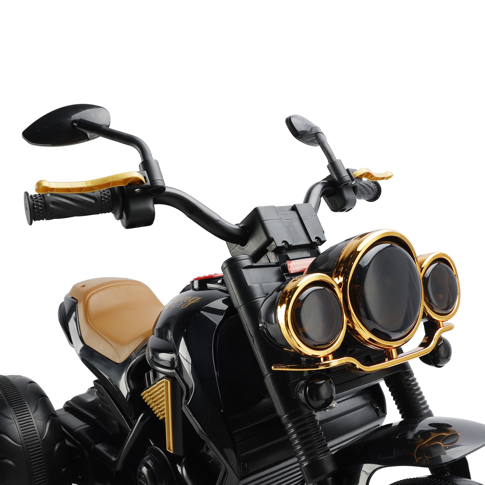 3 Wheel Kids Ride On Motorcycle Electric Dual Drive Toy Car W/ LED Light Black