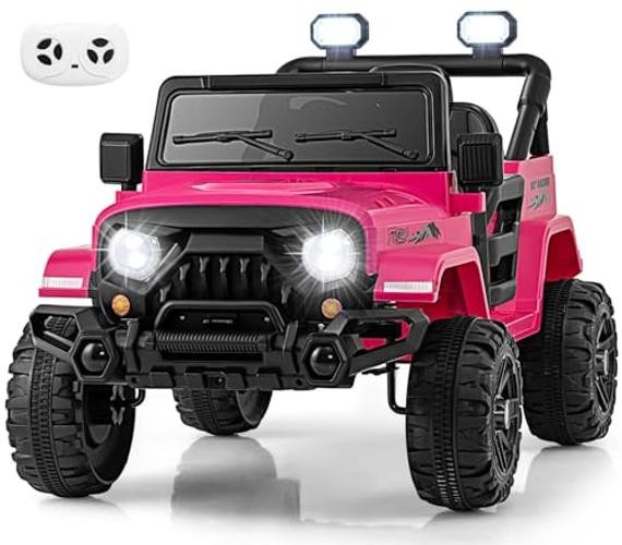 Pink 12V Battery Powered Electric Vehicle for Kids – Remote – Ride-On Truck