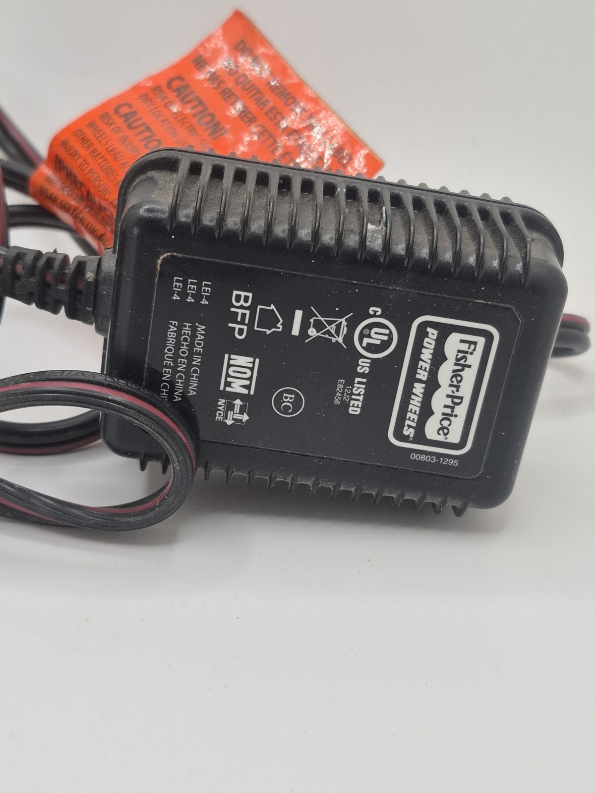 Power Wheels 6V 1200mA Red Battery Charger 00801-1481 Genuine Fisher Price