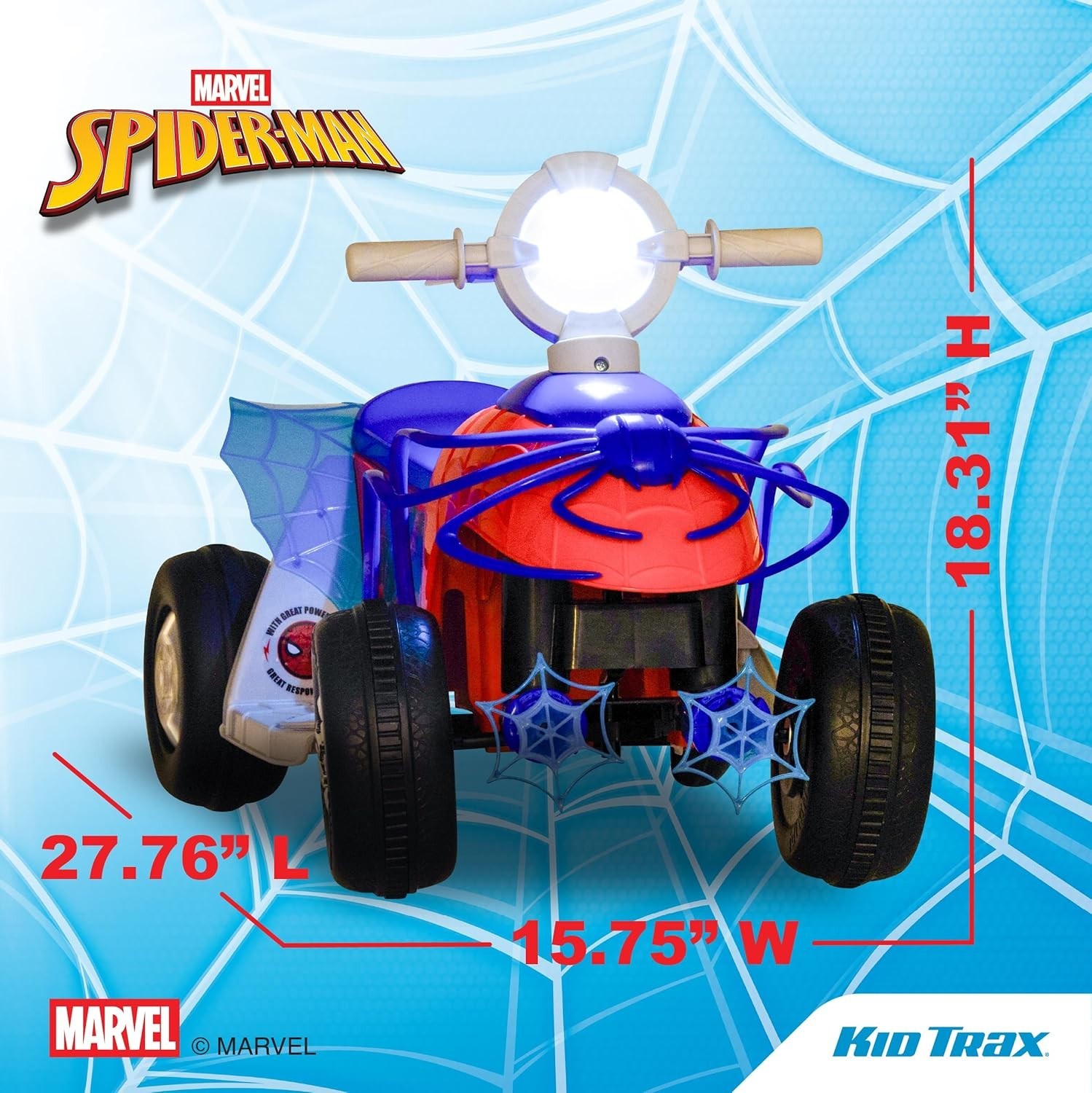Spider-Man Toddler Quad Ride-On, Ages 18-30