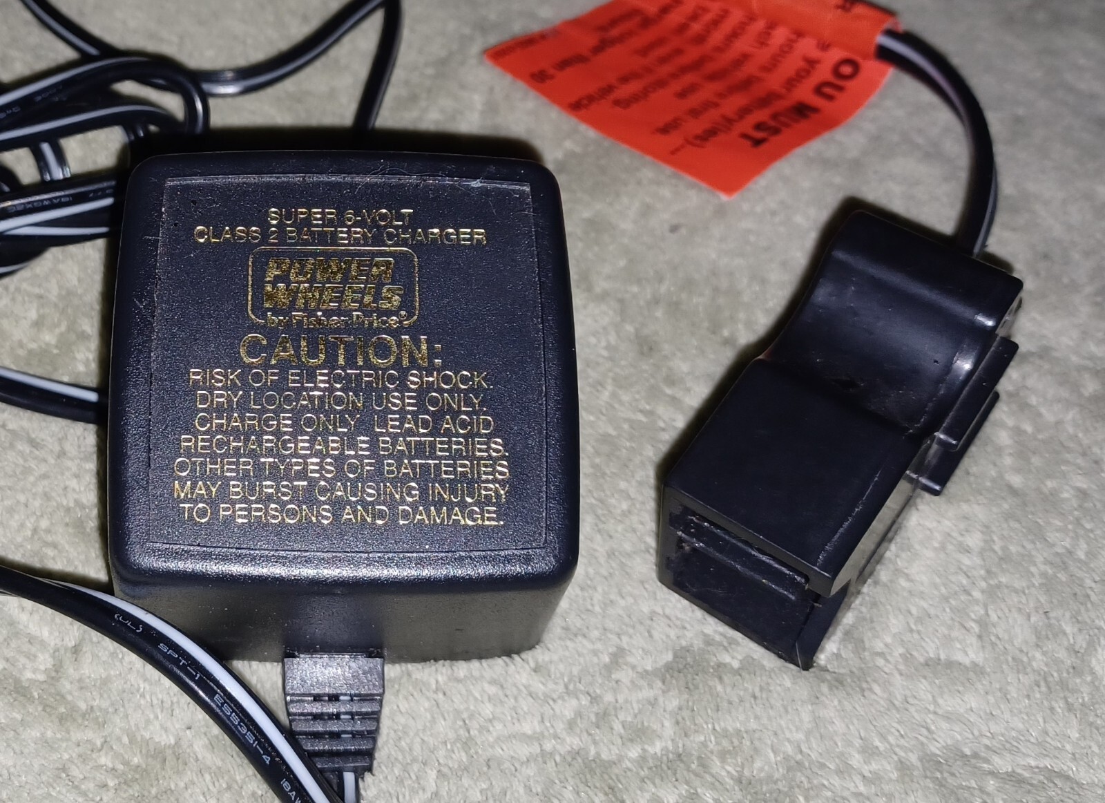 POWER WHEELS Battery Charger/Power Cord/Wall Plug/Supply 00801-0974 6V 6 Volt