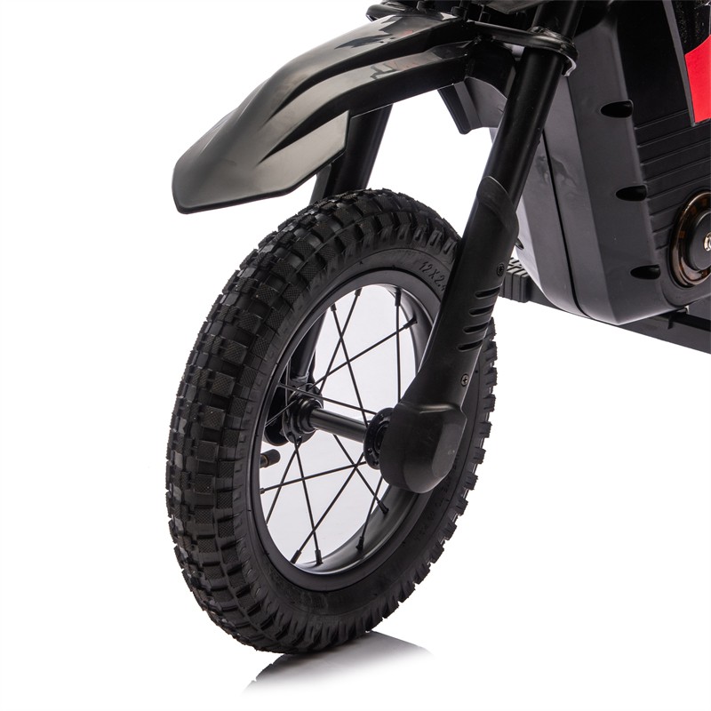 24V Kid Ride On Electric Toy Motocross Motorcycle Adjustable Speed for Aged 5-15