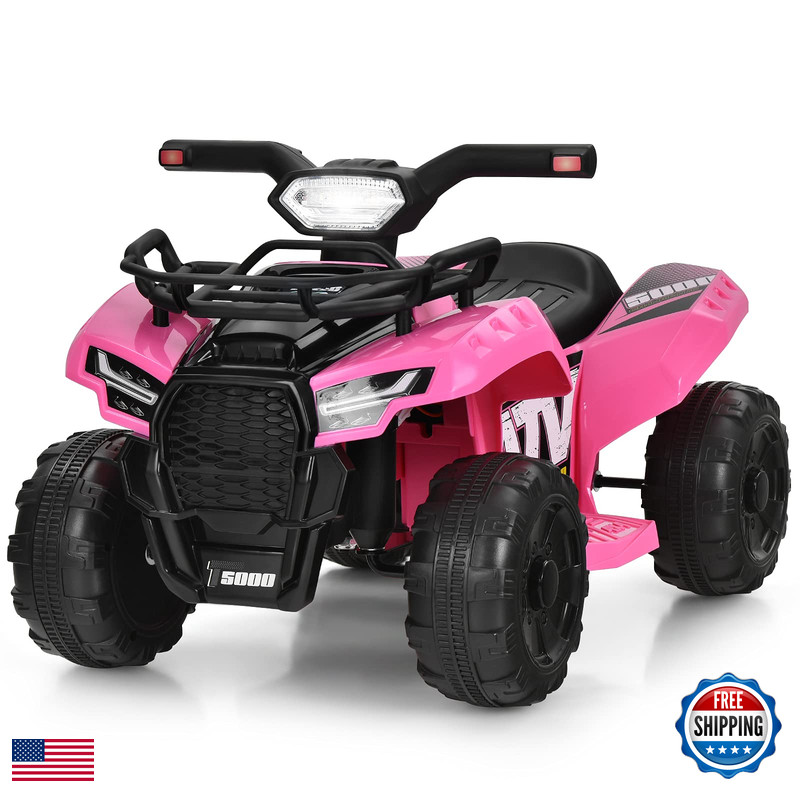 Costzon Kids Atv 6V Battery Powered Electric Vehicle Four Wheeler Quad