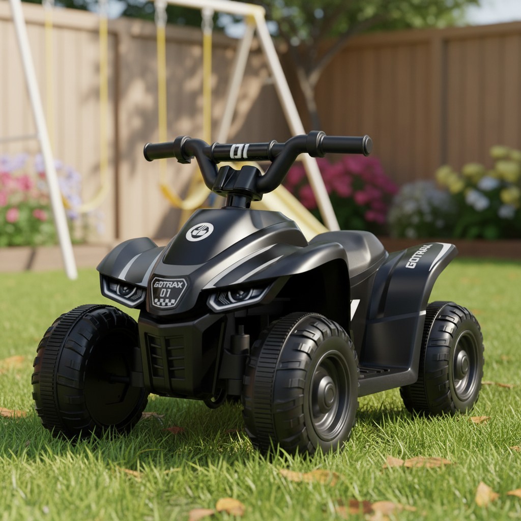 Ride-On Toy for Ages 1.5-4, 12V Battery Powered ATV with Anti-Rollover Features