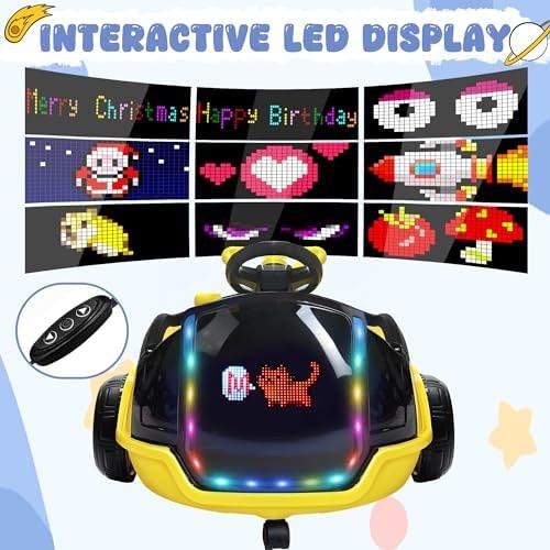 ANPABO 3-in-1 Electric Push Ride On Car, 12V Kids Ride On Toy w/Remote Contro…