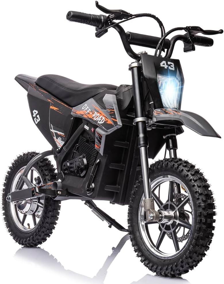 36V Electric Dirt Bike for Kids Ride on Motorcycle Brushed Motor + LED Headlight
