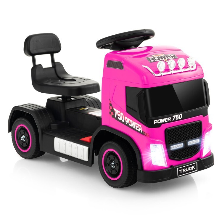 6V Rechargeable Battery Kids Ride-on Electric Truck Car w/Height Adjustable Seat