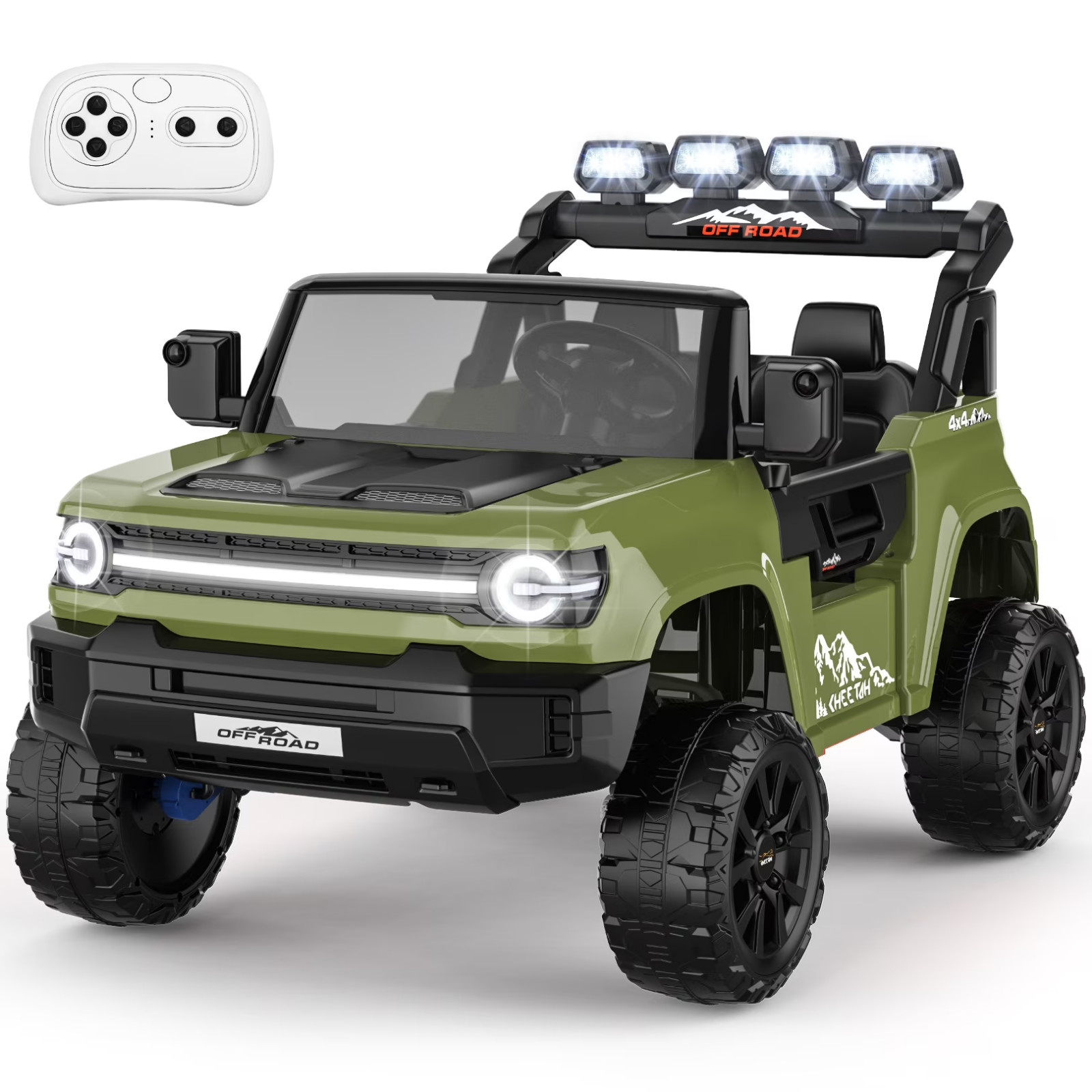 24V Kids Electric Car Ride on Toys with 22″ Extra-Wide Seat and Remote Control