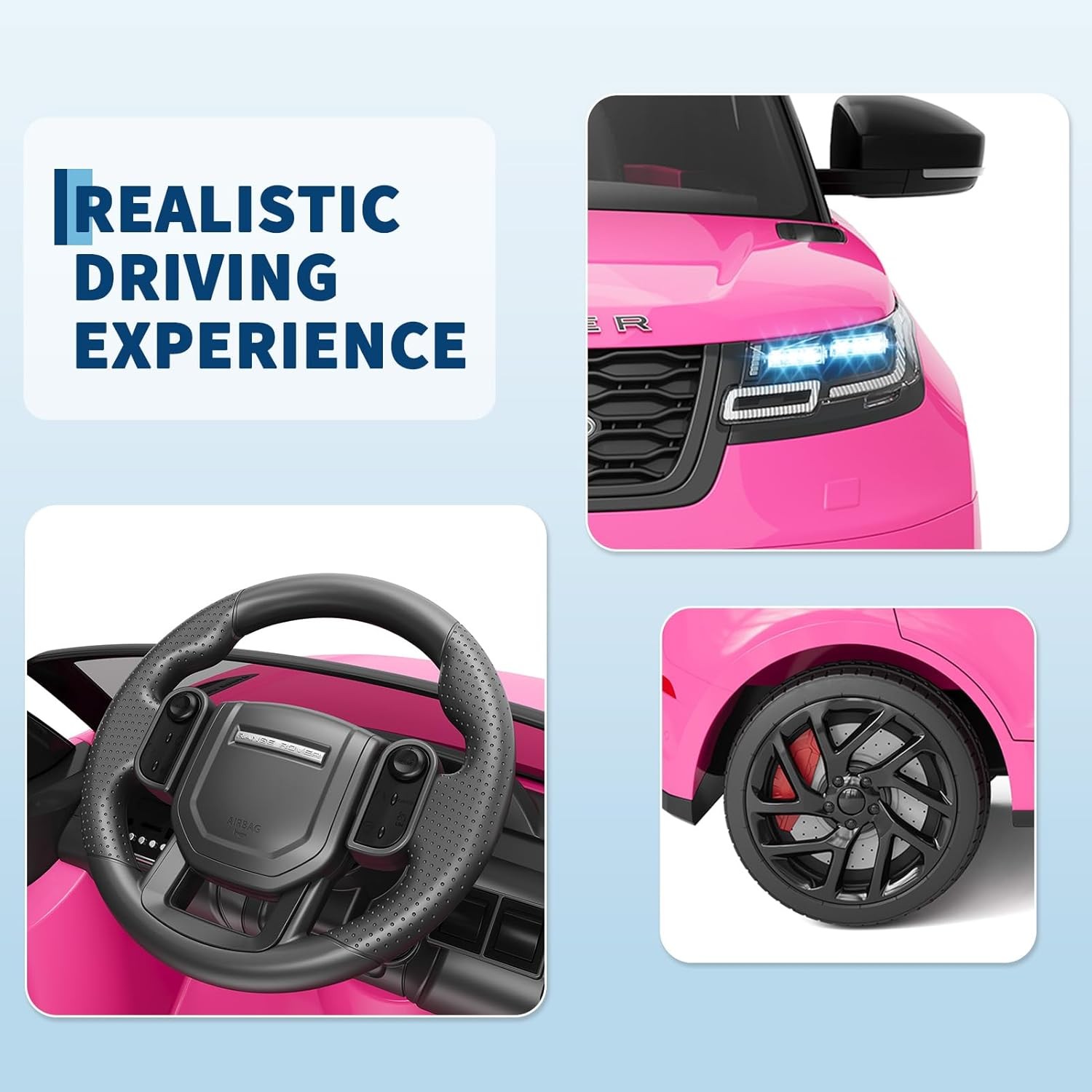 12V Kids Ride On Car Electric Ride On Toys w/ Parent Remote Light Mp3 Player