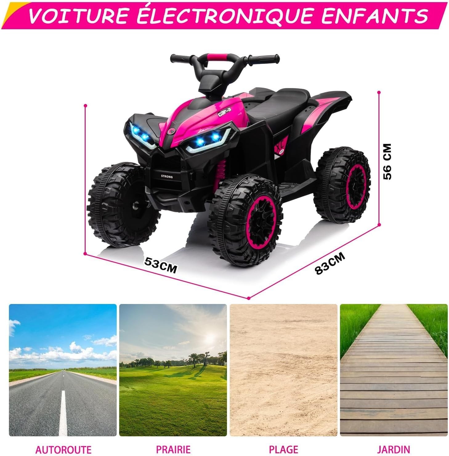 12V Kids Electric ATV Quad Bike Ride-On Car – Battery Powered, Remote Control