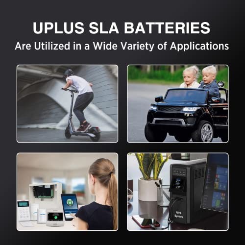 UPLUS LP12-9.0 12V 9Ah Rechargeable AGM Battery, SLA LP12-9.0 (12V 9Ah)