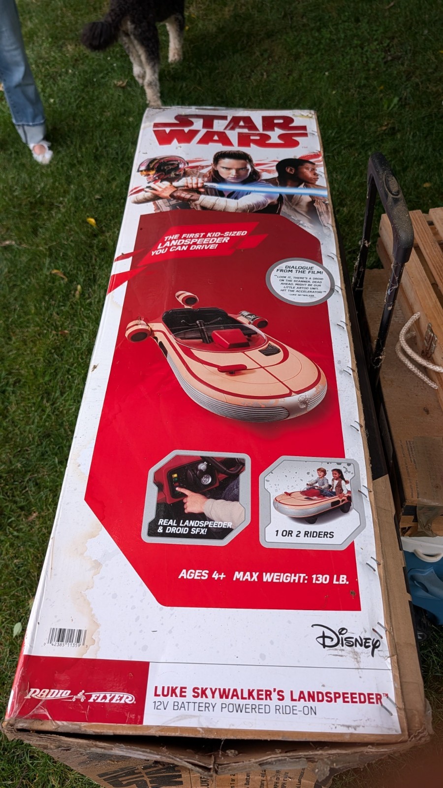 Star Wars Luke Skywalkers Landspeeder Tatooine 12v Radio Flyer Kids Ride On New