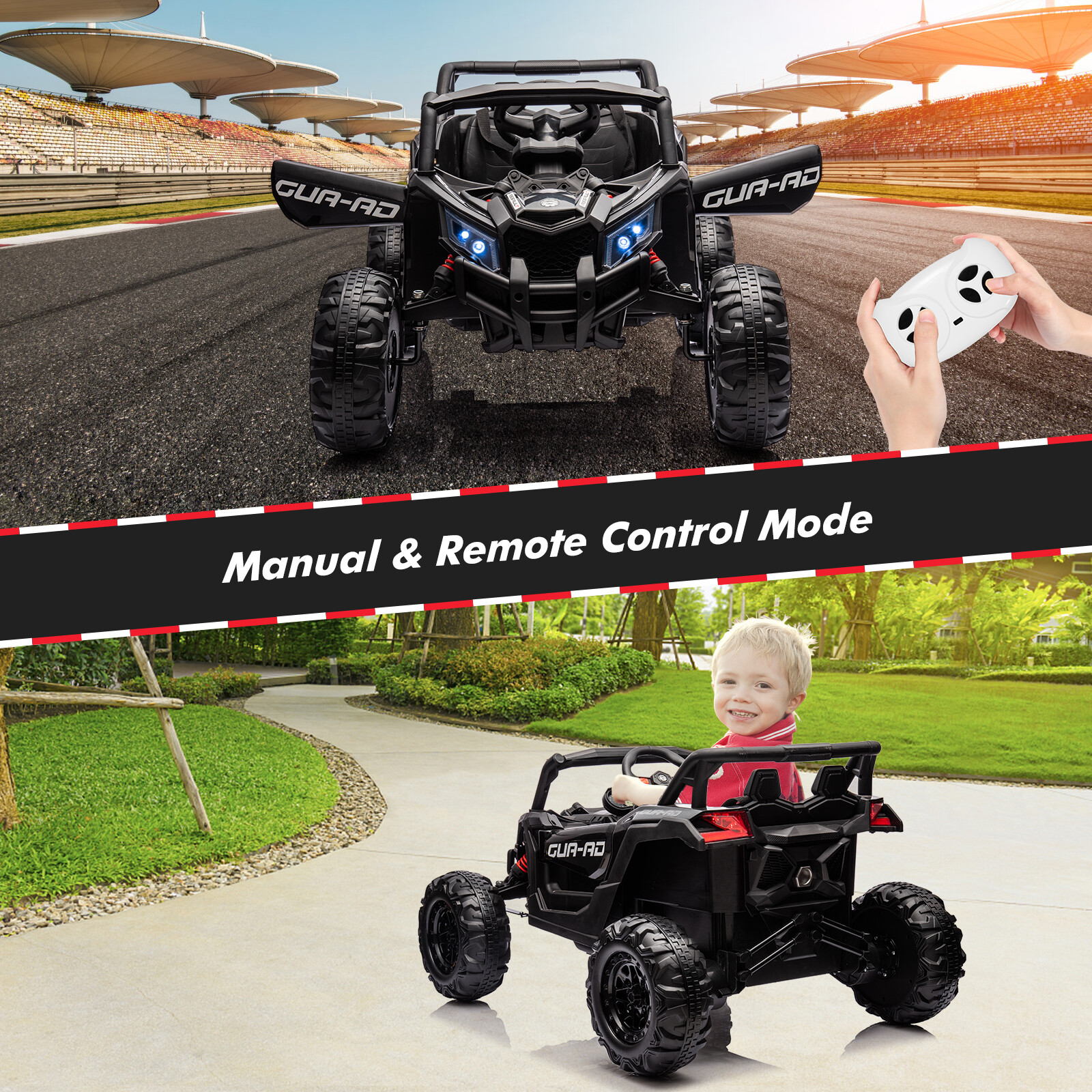 24V Power Wheels Electric Ride on UTV Car Toys Gift for Kids with Remote Control