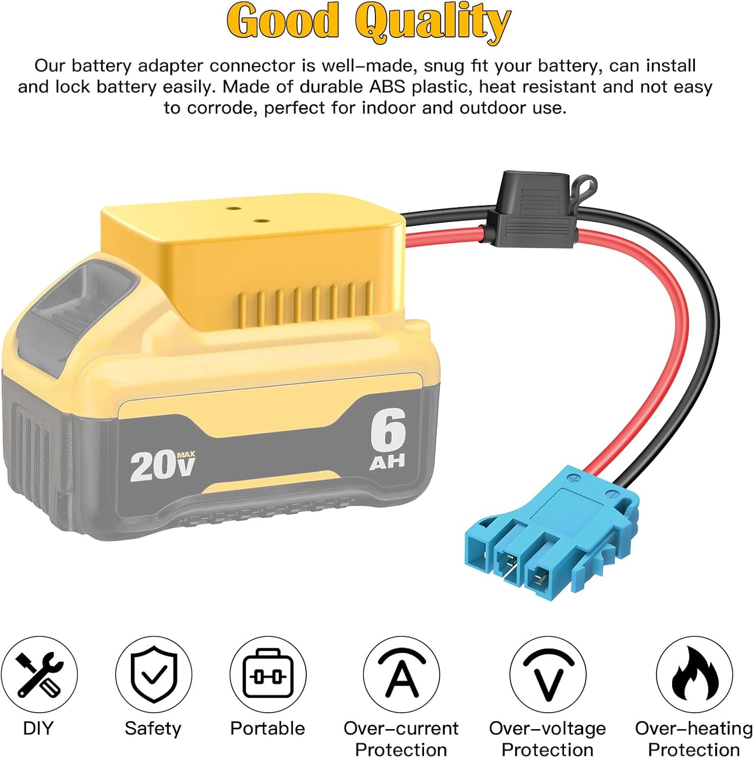 Power Wheel Adapter for Dewalt 20V Battery Adapter Power Wheel Battery Converter