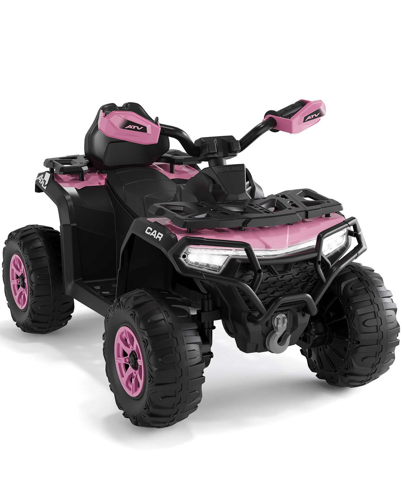 12V Kids ATV Ride On Remote Suspension Bluetooth LED USB Educational LED Flag