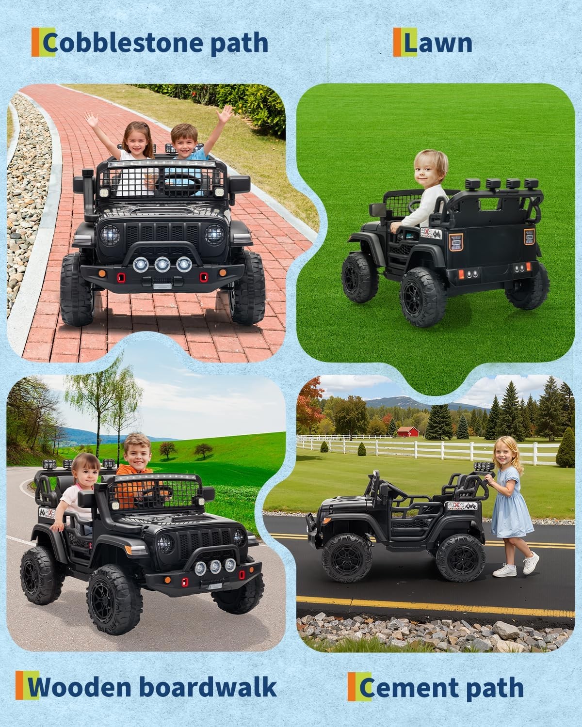 Kids 24V Ride on Toys,2-Seater Electric Ride on Car Truck,Gifts for Boys Girl