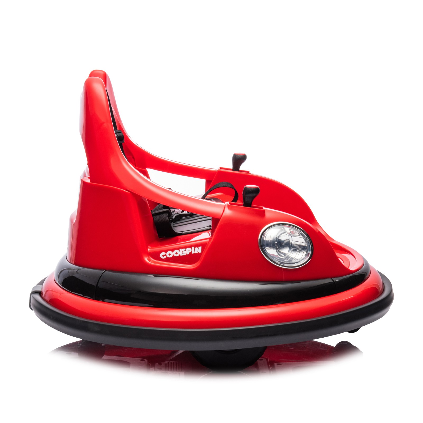 12V Ride on Bumper Car for Kids Electric Car for Kids 1.5-5 Years Old LED Red