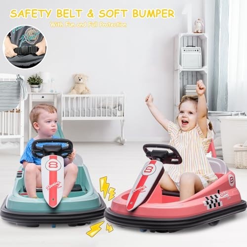 Electric Ride-On Bumper Car for Kids 3-6 Years, 360° Spin, Lights & Music, Safe