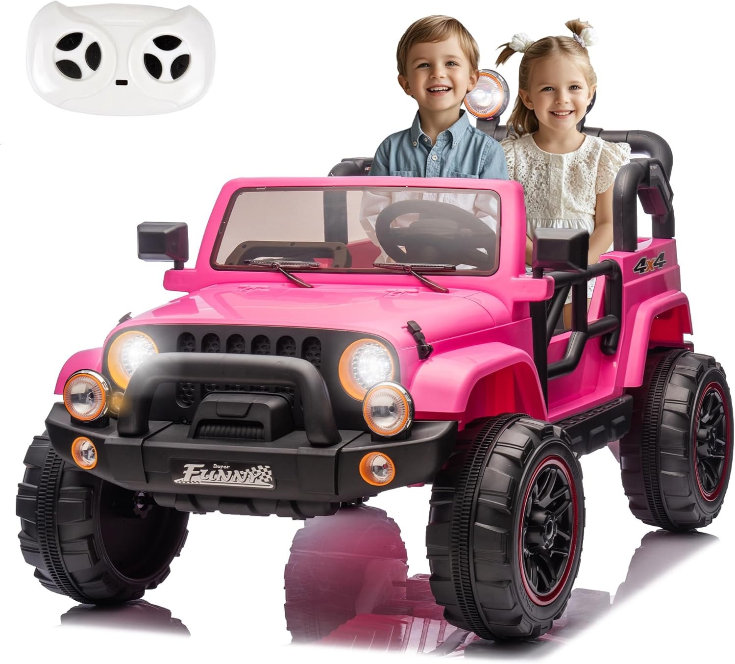 24V 2 Seaters Kids Ride on Truck Electric Car Toys with Remote 20in Width Seat