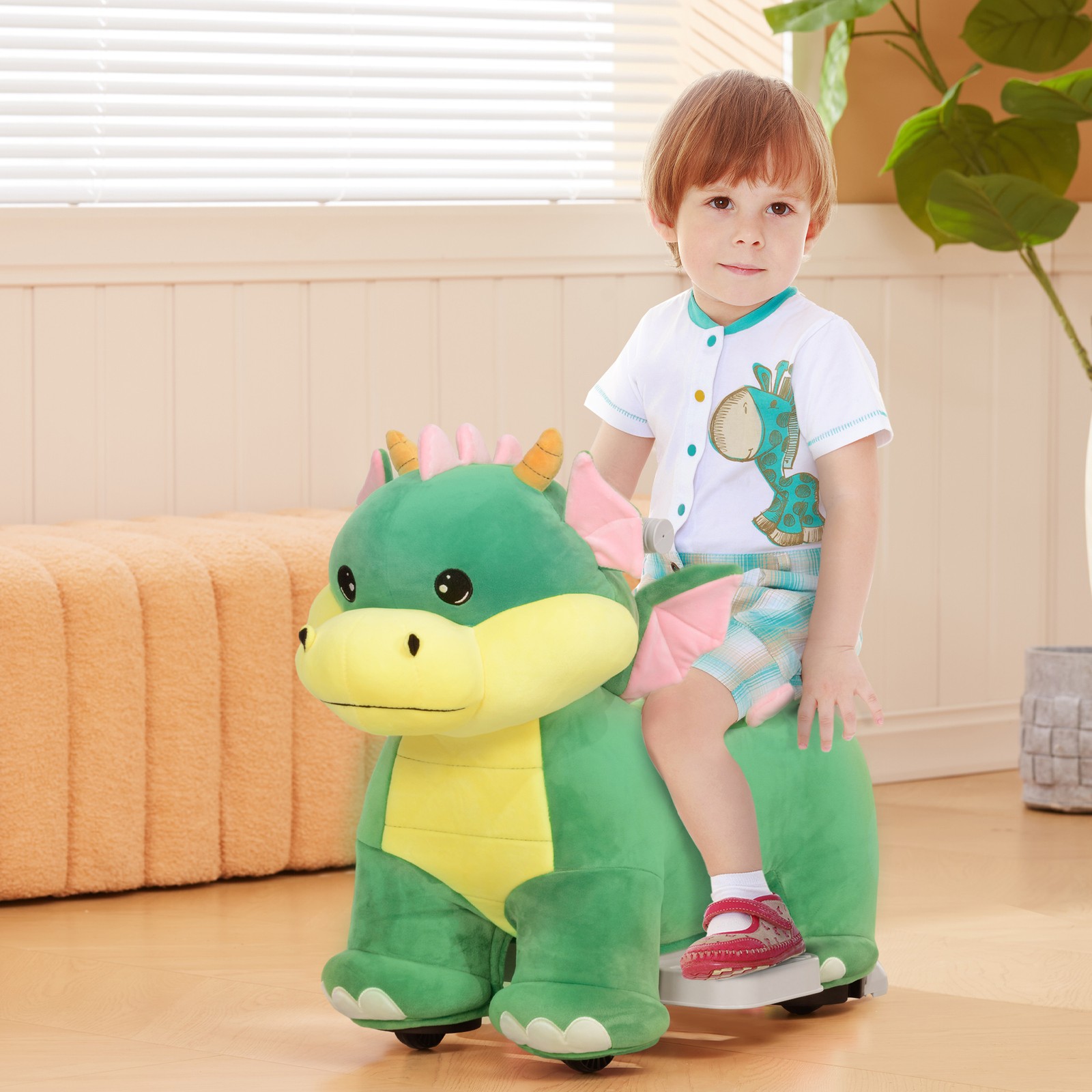 6V Kids Ride on Horse, Battery Powered Ride on Toy w/ Music Forward