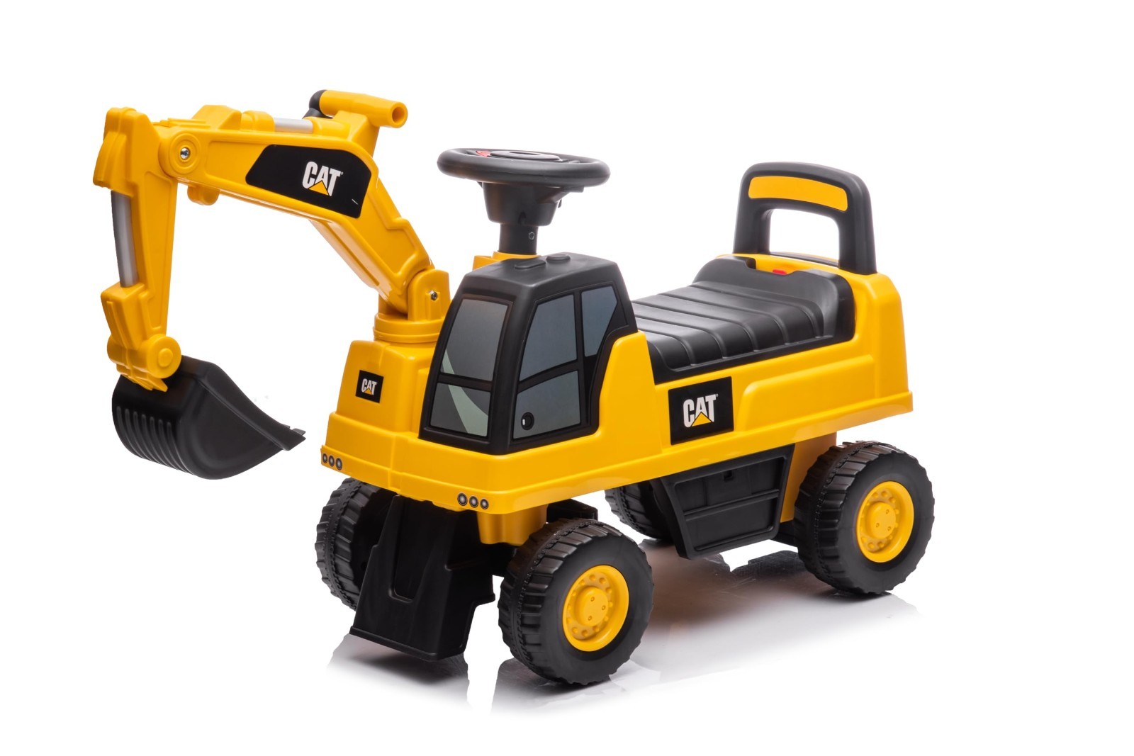 Licensed Excavator Ride-On Digger Toy for Kids – Rotating Bucket & Storage – Tod