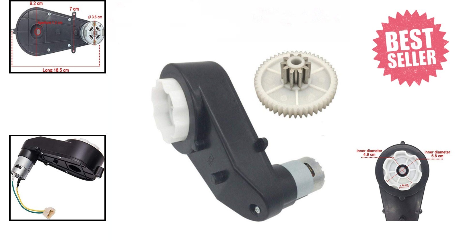 Effortless Install 24V 30000RPM Gearbox Motor for Kids Electric Ride-On Cars