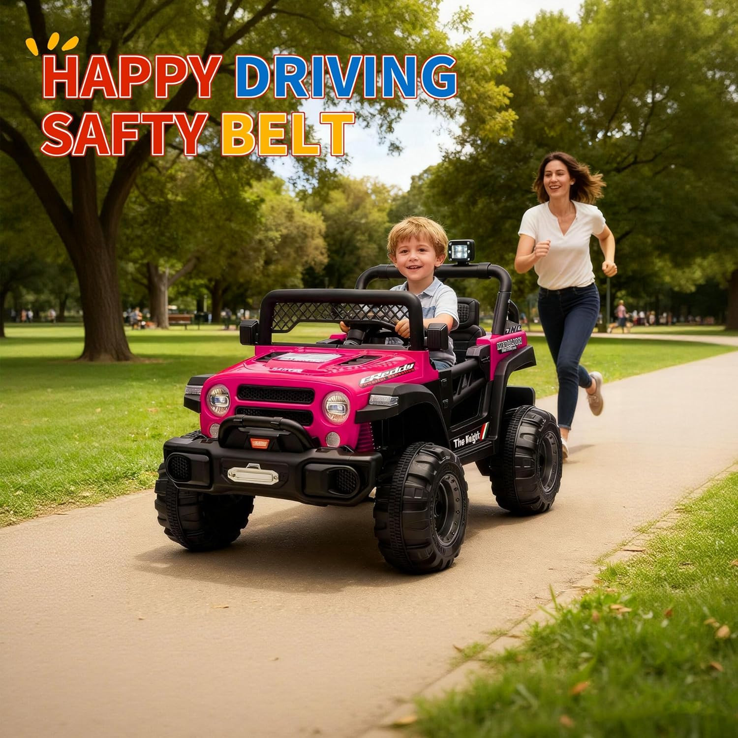 12V Ride on Truck，Kids Electric Car with Parent Remote Control| Features 3 Speed