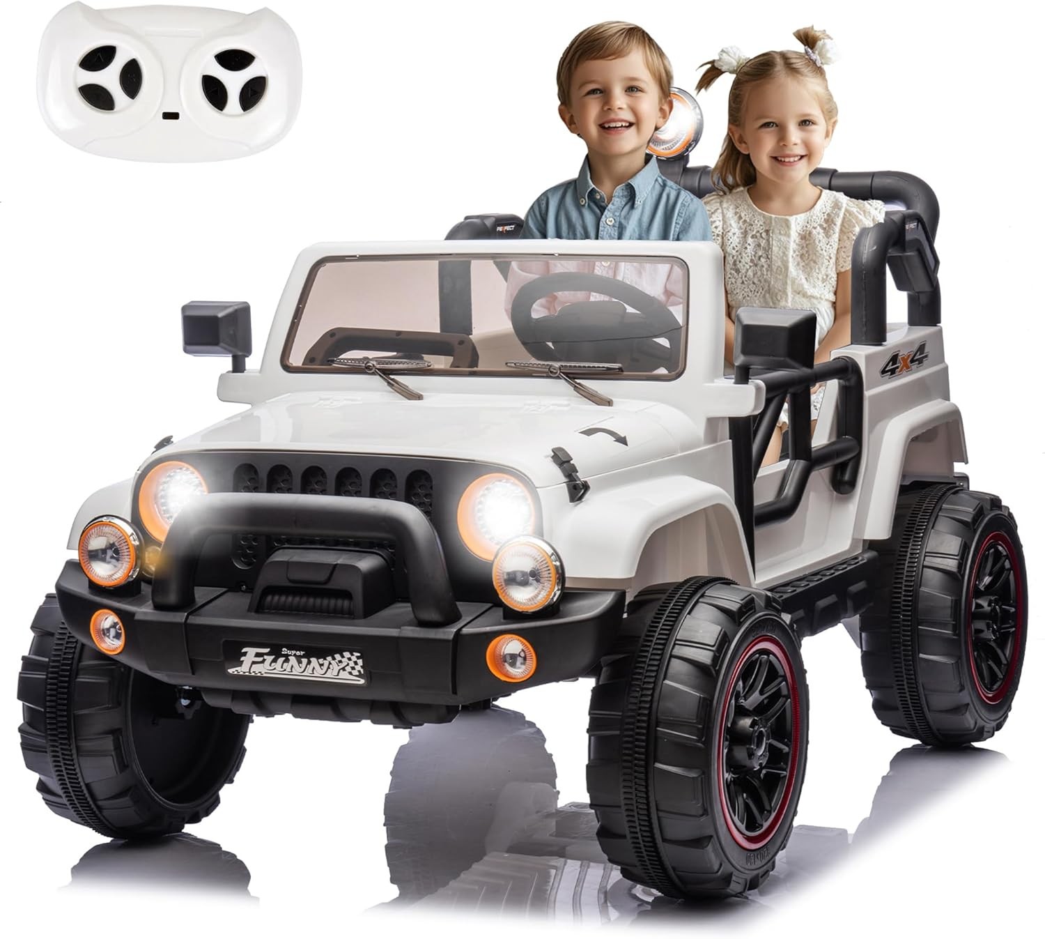 24V 2 Seaters Kids Ride on Truck Electric Car Toys with Remote 20in Width Seat