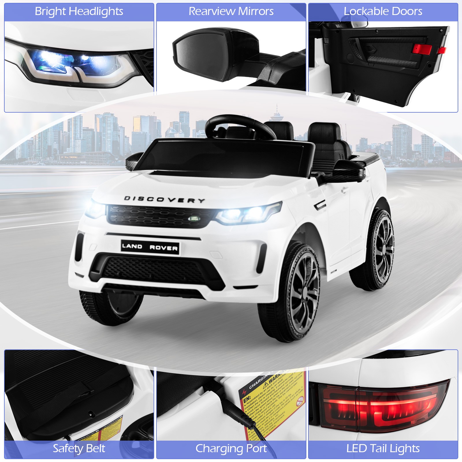 12V Kids Ride On Car Licensed Land Rover Electric Vehicle w/ Remote Control