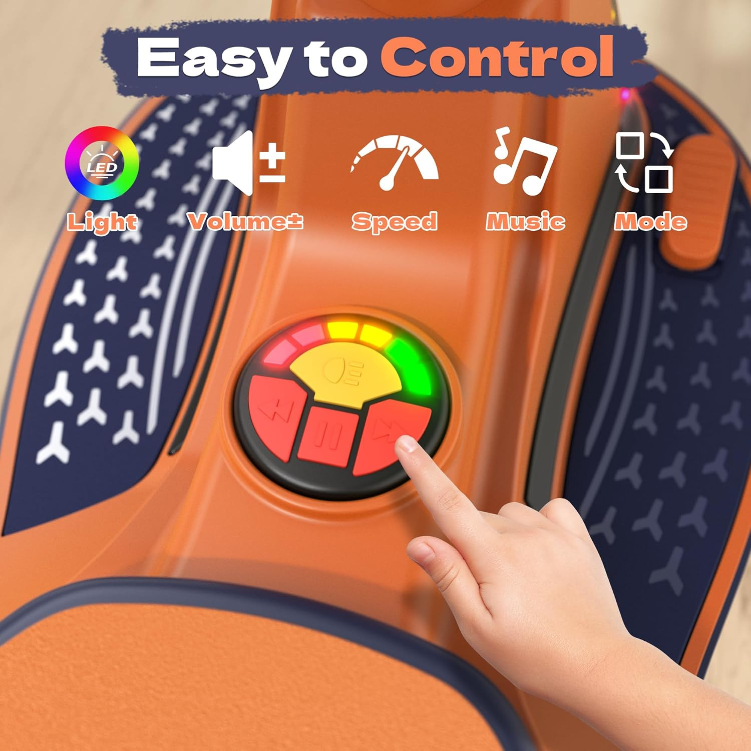 12V Electric Wiggle Car with Pedals 2 Seater 2X75W Motor Music Bluetooth Ride On