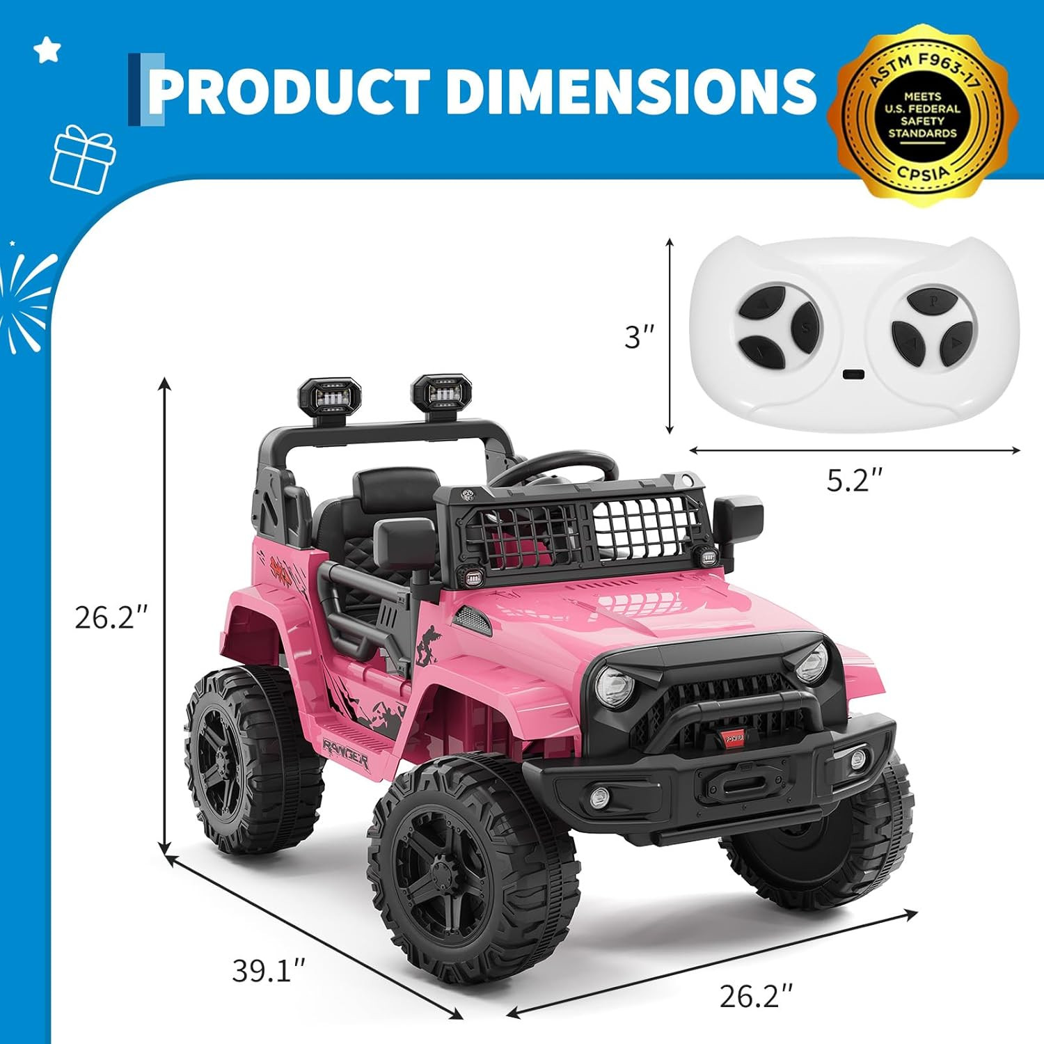 12V Kids Electric Ride-On Truck with Parent Remote Control | Spring Suspension &
