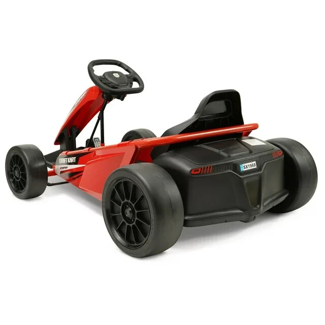 Drift Go Kart Ride On 24V Battery-Powered Vehicle, Ages 8+, Red