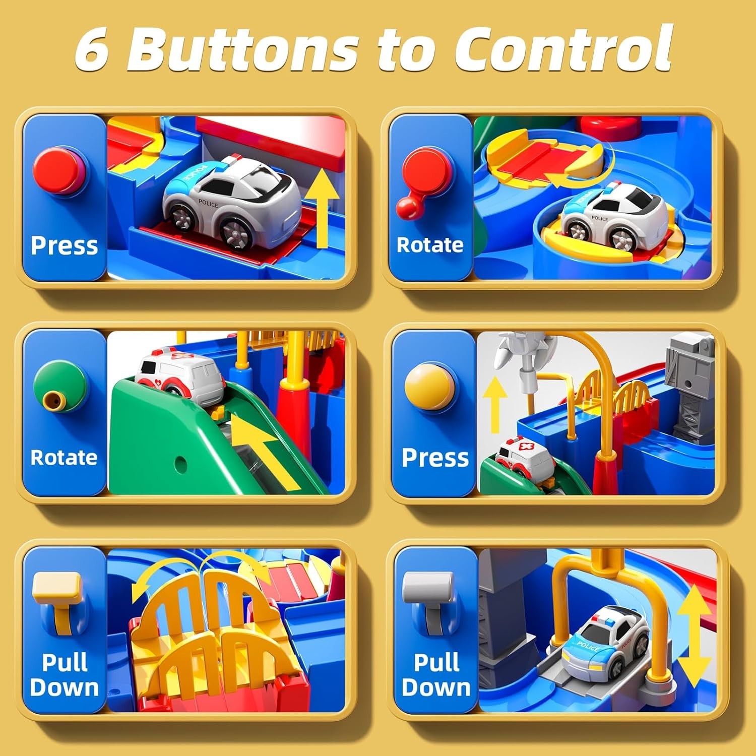 Car Race Track for Kids Ages 3+, Kids Car Toys for 3 Old Boys, Race Track fo…