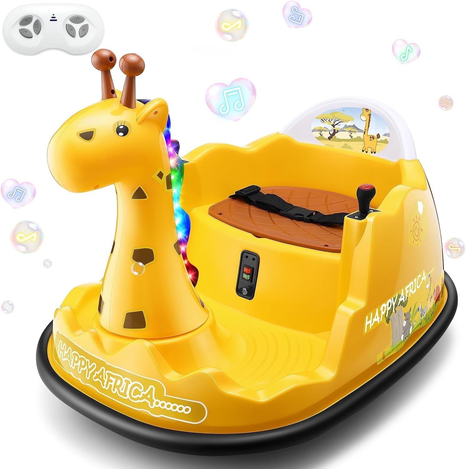 Kids Ride on Car, 12V Bumper Car for Xmas Gift w/ Parent Remote 360 Degree Spin